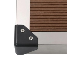 Vidaxl pagrindas sodo dušui WPC ir plieninis 110x62 cm rudas 48204