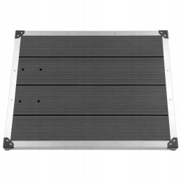 WPC ir plieninė sodo dušo platforma 80x62