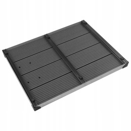 WPC ir plieninė sodo dušo platforma 80x62