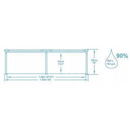 Bestway 56283 rėmo baseinas 152cm x 38cm