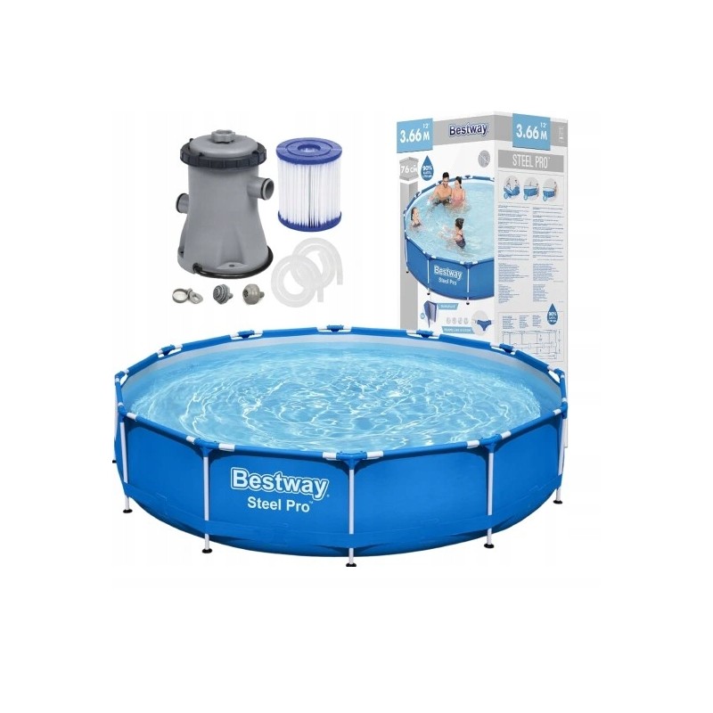 Bestway apvalaus rėmo baseinas 366 x 366 cm