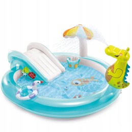 Aligatorių žaidimų aikštelė, baseinas, čiuožykla, intex 57165