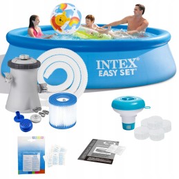 Išplečiamas sodo baseinas 305 x 76 cm rinkinys 4in1 intex 28122