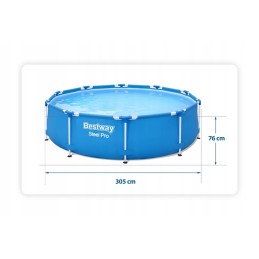 Bestway 56679 rėmo baseinas 305x76 rinkinys 8in1