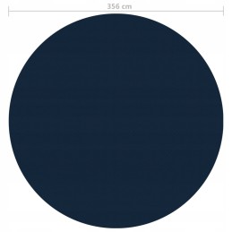 Plaukiojanti pilnai dengianti saulės folija baseinui, 356 cm, juoda