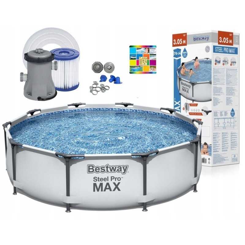 Sodo karkasinis baseinas su pompa 305x76cm 56408