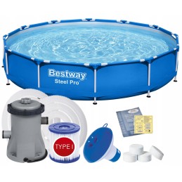 9in1 tērauda profesionālais baseins 366x76 bestway 56681