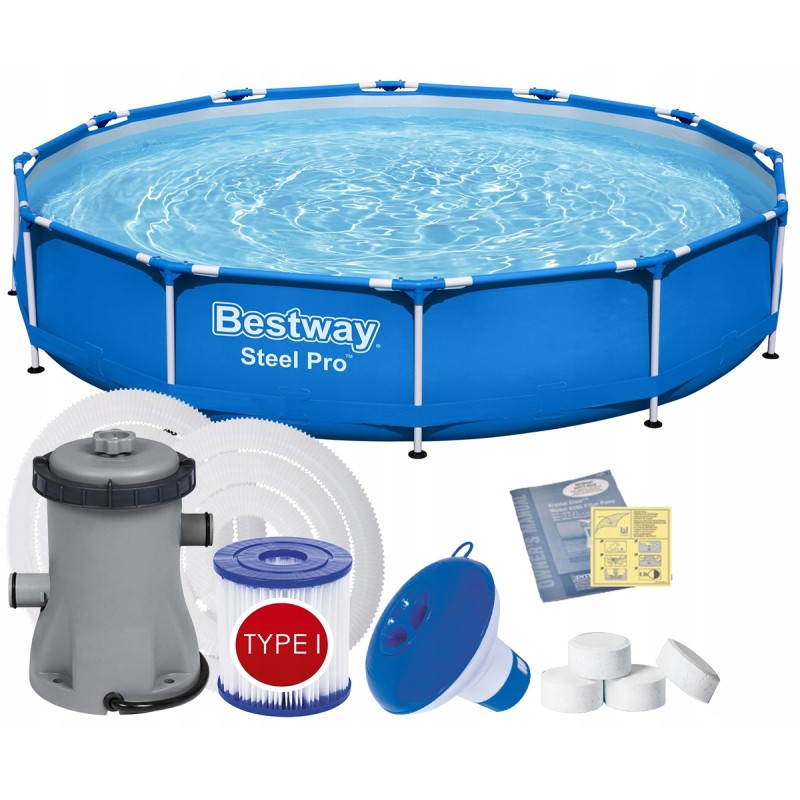 9in1 steel pro pool 366x76 bestway 56681
