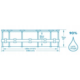 9in1 steel pro pool 366x76 bestway 56681