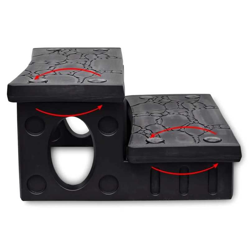 Vidaxl laipteliai kubilui, juodi