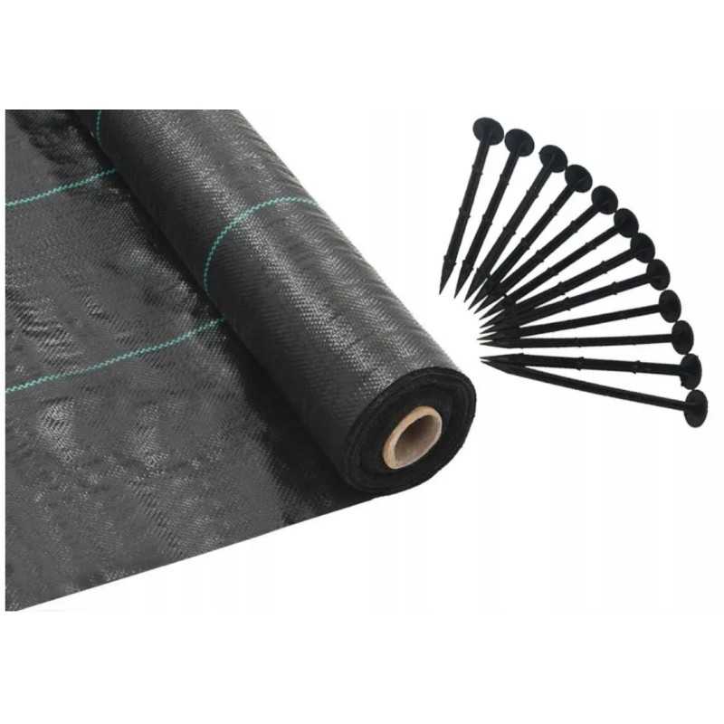 Agrotekstilės kilimėlis nuo piktžolių 50 m + 50 inkarų