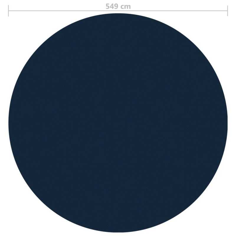 Vidaxl plaukiojanti pilna saulės folija baseinui 549 cm juoda mėlyna