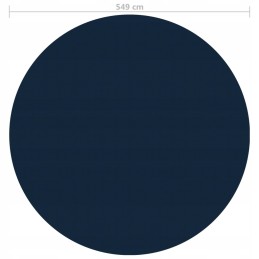 Vidaxl plaukiojanti pilna saulės folija baseinui 549 cm juoda mėlyna