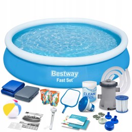 Išsiplečiantis sodo baseinas 366x76cm bestway 17in1