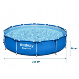 Plieninis sodo baseinas 366x76cm bestway 56706