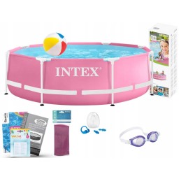 Plieninis sodo baseinas 244x76 intex 28290 rinkinys 8in1 modelis 2024