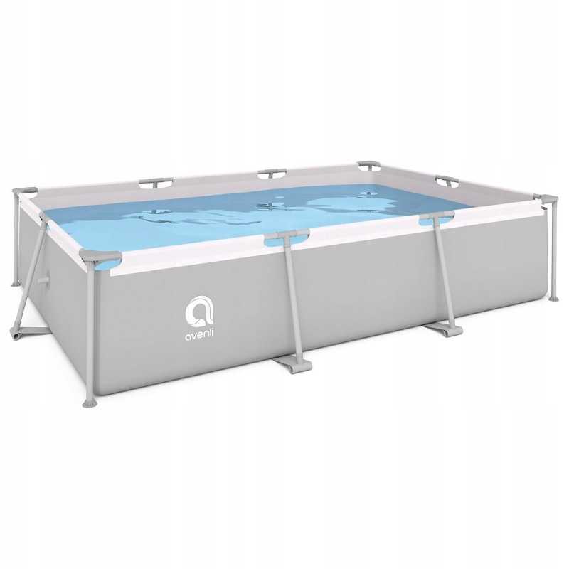 Didelis stačiakampio karkaso sodo baseinas, 3701 l