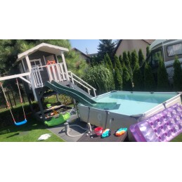 Didelis stačiakampio karkaso sodo baseinas, 3701 l