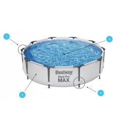 Sodo baseinas 305x76 bestway rėmas max šeima