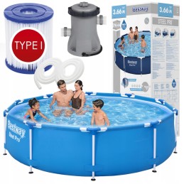 Frame garden pool 366x76 bestway 8in1 pump