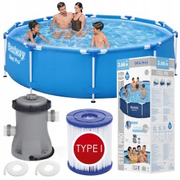 Frame garden pool 366x76 bestway 8in1 pump