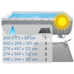 Saulės kilimėlis baseino vandens šildytuvas 120x120 intex 28685 modelis 2024