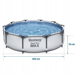Plieninis sodo baseinas 305 x 76 cm 4in1 bestway rinkinys