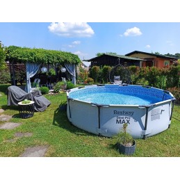 Plieninis sodo baseinas 305 x 76 cm 4in1 bestway rinkinys