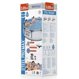 Sodo rėmo baseinas 305 x 76 cm bestway su pompa 56408