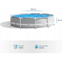 Prizminio karkaso baseinas 305x76cm intex