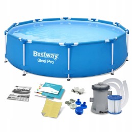 Bestway apvalaus rėmo baseinas 305 x 76 cm komplektas