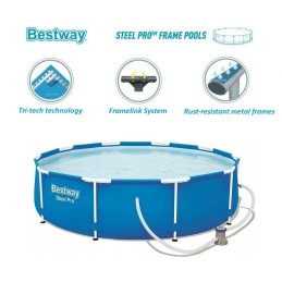 Bestway apvalaus rėmo baseinas 305 x 76 cm komplektas