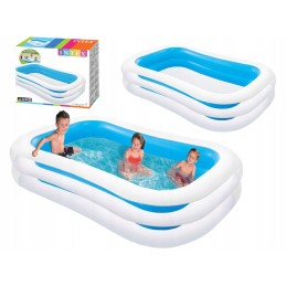 Didelis pripučiamas sodo baseinas vaikams, šeimyninis intex 262x175 cm kamuolys
