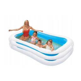 Didelis pripučiamas sodo baseinas vaikams, šeimyninis intex 262x175 cm kamuolys