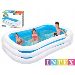 Didelis sodo baseinas vaikams, šeimyninis pripučiamas intex 262x175 cm kamuolys