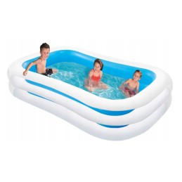 Šeimos sodo pripučiamas baseinas 262x175cm intex model 2024 nemokamas kamuolys