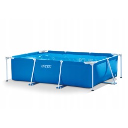 Plieninis sodo baseinas 220 x 150 x 60 cm 2in1 rinkinys intex 28270