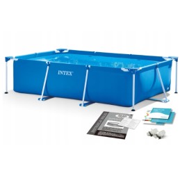 Plieninis sodo baseinas 220 x 150 x 60 cm 2in1 rinkinys intex 28270