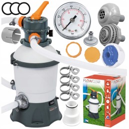 Didelis filtruojantis smėlio siurblys sodo baseinams 3028l h bestway 58515