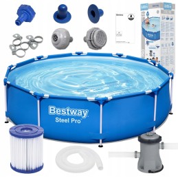 Apvalaus rėmo baseinas, sodas, 11 viename filtro siurblys