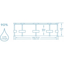 Bestway sodo rėmo baseinas 305x76cm 56408 pilnas komplektas 15in1