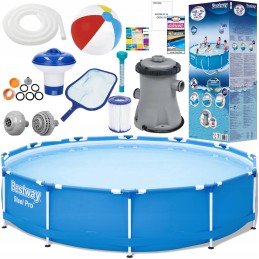 Bestway sodo rėmo baseinas 366x76 56681 pilnas komplektas 15in1