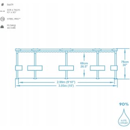 Stell pro bestway rėmo baseinas 305x76 mėlynas
