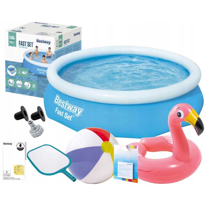 Bestway 57266 sodo išsiplėtimo baseinas 305x76 cm rutulinis apskritimas