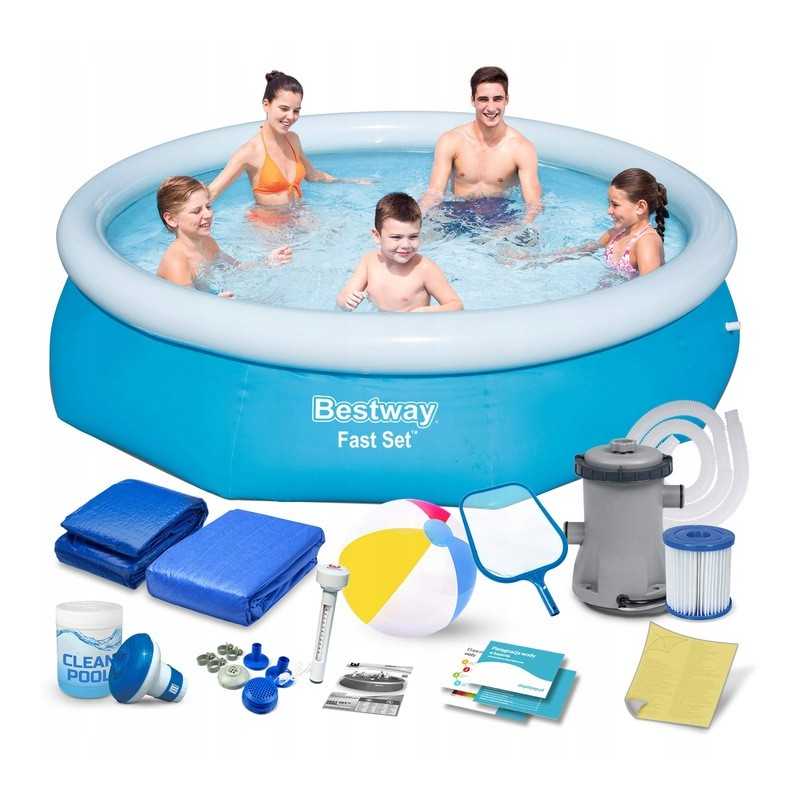 Bestway apvalus išsiplėtimo baseinas 305 x 305 cm 15 in 1