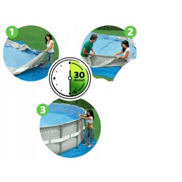 3-in-1 rėmo baseinas su sodo siurbliu, 305 x 76 cm