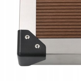 Vidaxl pagrindas sodo dušui WPC ir plieninis 110x62 cm rudas