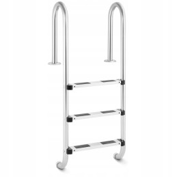 Baseino kopėčios, nerūdijančio plieno, 3 pakopos, 132x61