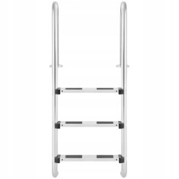 Baseino kopėčios, nerūdijančio plieno, 3 pakopos, 132x61