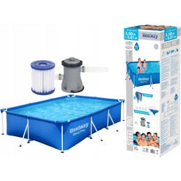 Bestway stačiakampio rėmo baseinas 300x201 56411
